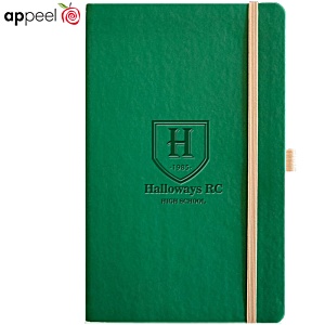 Green notebook. 