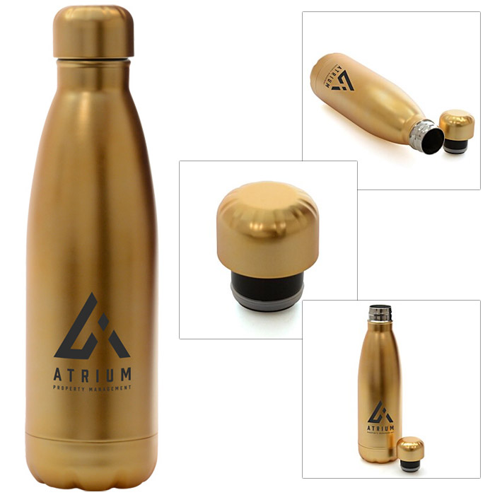 Gold insulated water bottle 
