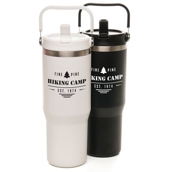 Grey and black water bottles side-by-side.