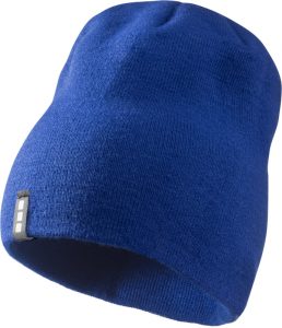 Branded blue beanie